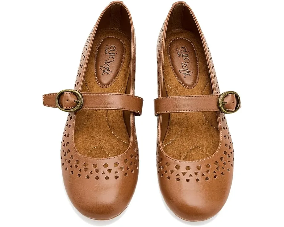 Балетки Tiara в стиле Mary Jane с перфорацией от EuroSoft
