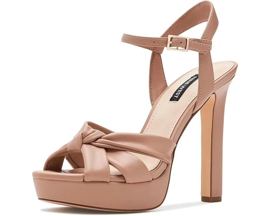 Вечерние сандалии Nine West Windee на высоком тонком каблуке с узлом и регулируемой лямкой