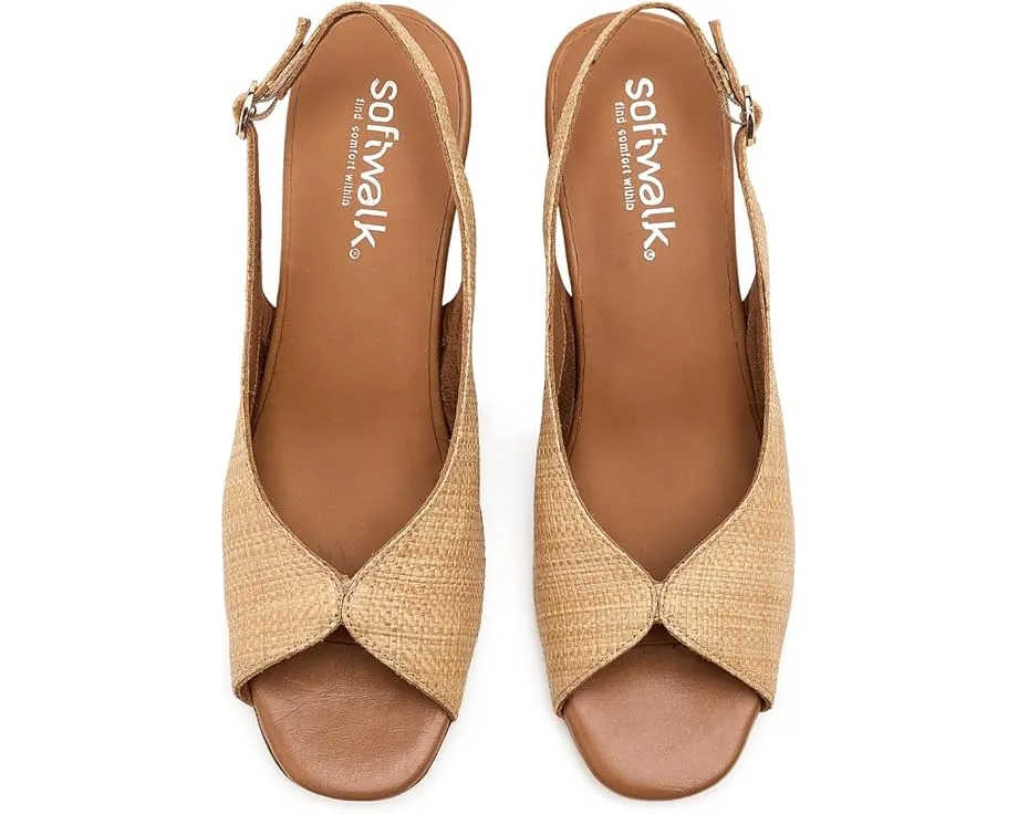 Сандалии SoftWalk Lakewood из кожи с регулируемой пряжкой и устойчивым каблуком