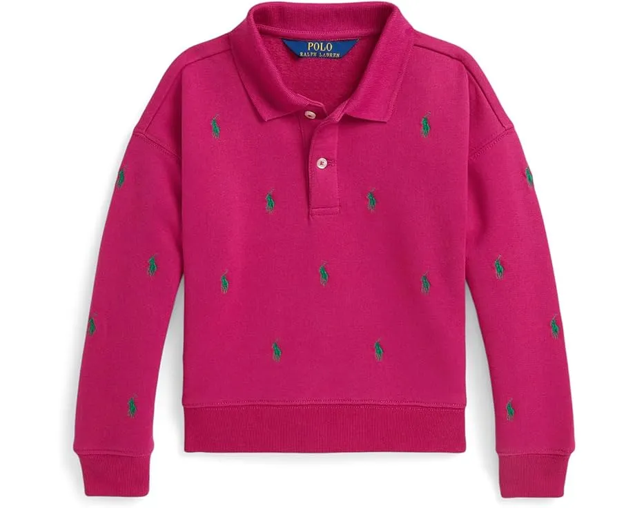 Polo Ralph Lauren Kids Свитшот-поло из флиса с принтом Polo Pony для малышей
