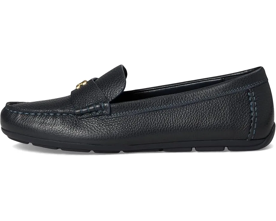 Мокасины COACH Sculpted C Leather Driver из кожи с логотипом на стельке