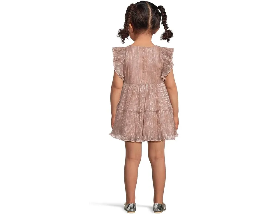 Платье для девочки Janie and Jack с плиссированной юбкой из люрекса и рукавами с рюшами