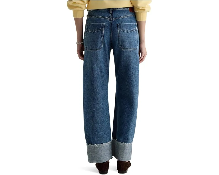 Джинсы Mercer High-Rise Cuffed Barrel с высокой посадкой и манжетами в цвете 11 Years Enrich от AG Jeans