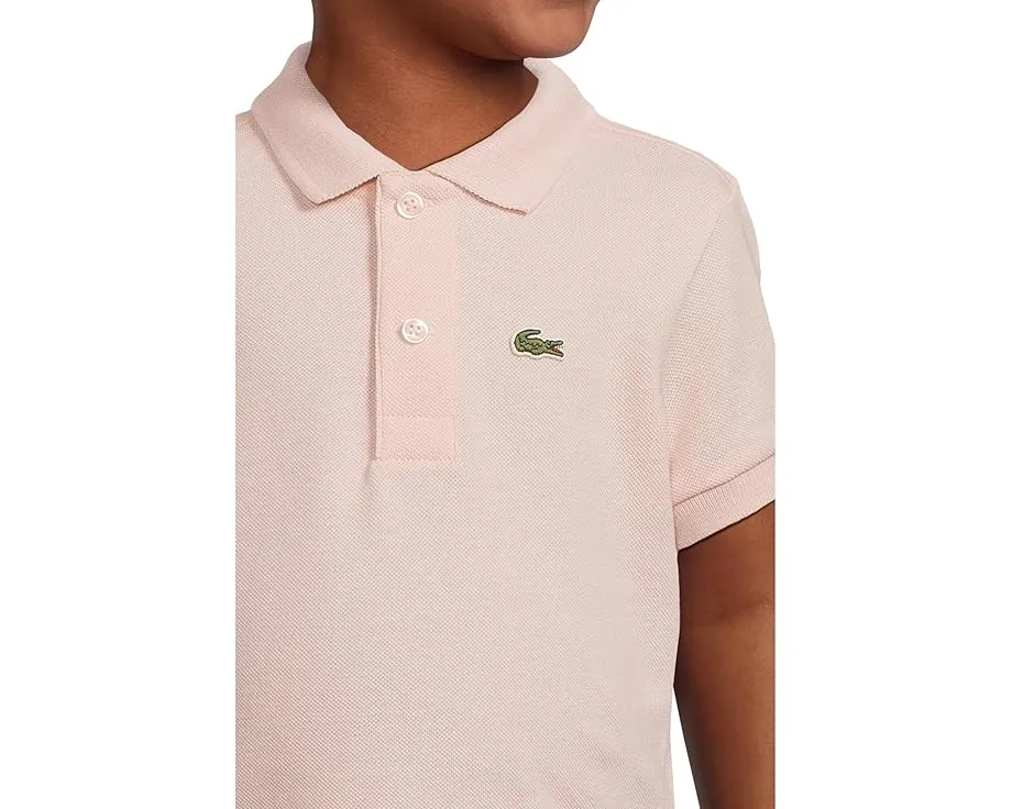 Детское поло Lacoste Kids Petit Pique из хлопкового пике с вышитым крокодилом