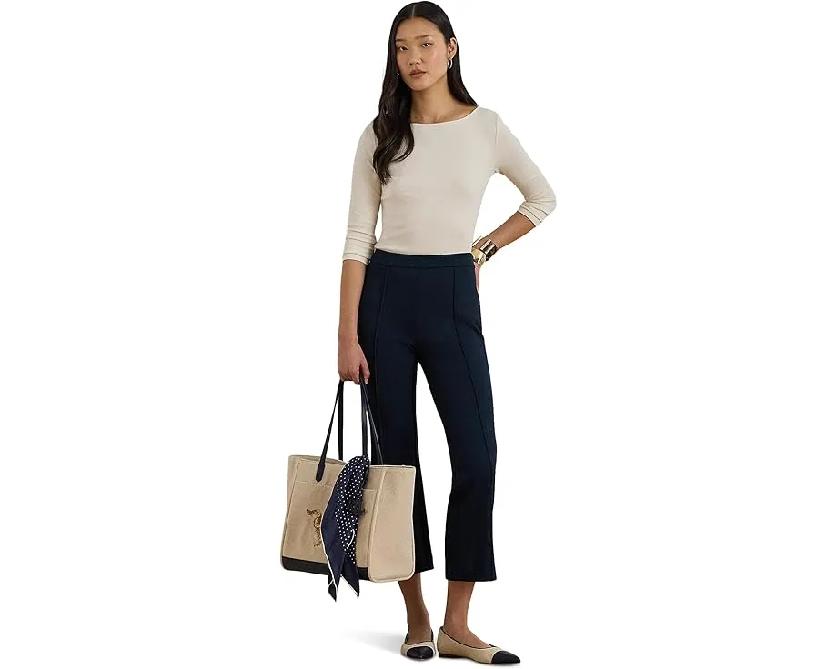 Футболка Rib-Knit Cotton-Blend Boatneck с ребристой вязкой Lauren Ralph Lauren
