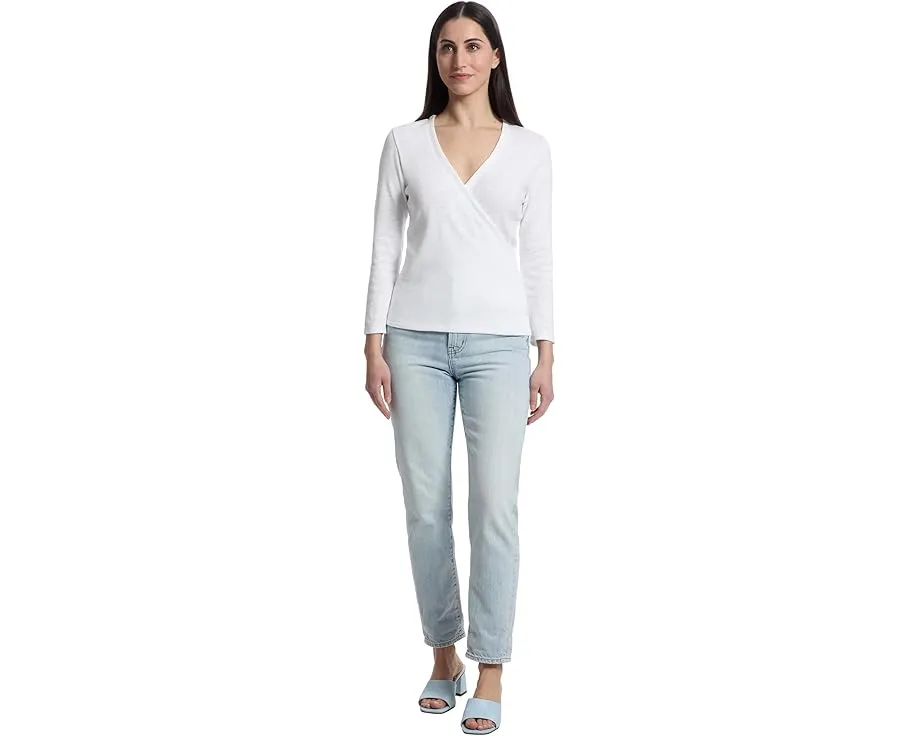 Топ Lilla P с запахом и рукавом три четверти из мягкой ткани