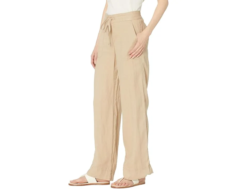 Широкие брюки из льна с эластичным поясом от Lauren Ralph Lauren