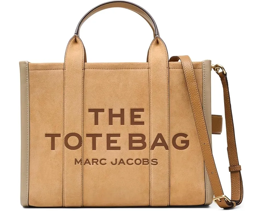 Средняя сумка-тоут Marc Jacobs из замши со съемным ремнем