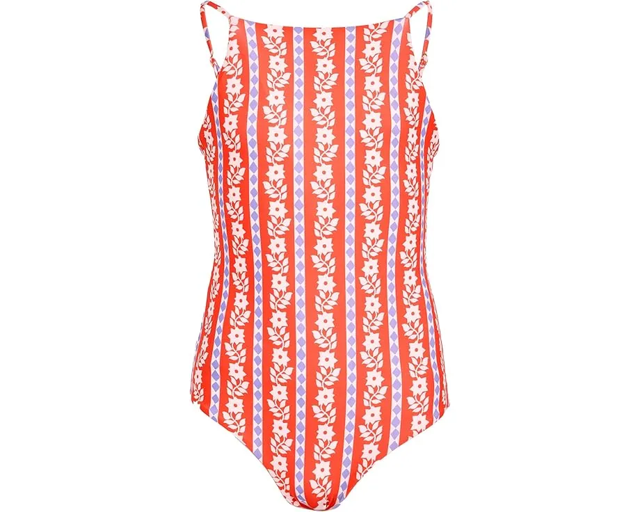 Детский обратный цельный купальник Maaji Kids Vintage Bloom Eagle с квадратным вырезом и регулируемыми бретелями