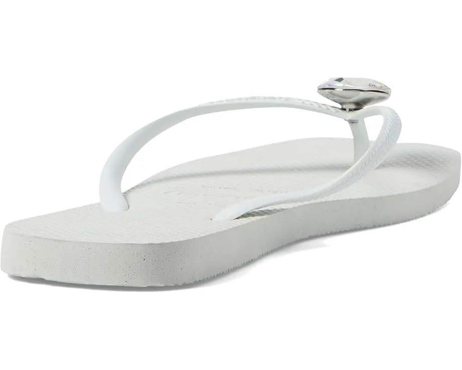 Havaianas Slim Square Centenary Diamond Sandals шлепанцы с кристаллом и квадратным носком