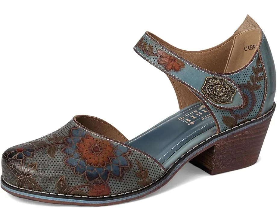 Сандалии Cabracho с цветочным тиснением и регулируемой застежкой