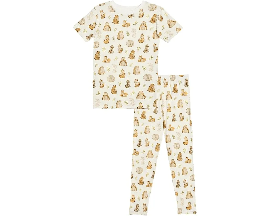 Kickee Pants Kids Пижамный комплект с коротким рукавом и принтом