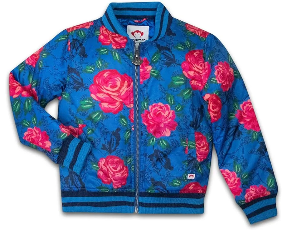 Детская куртка Appaman Kids Nikki с рисунком роз и застежкой-молнией