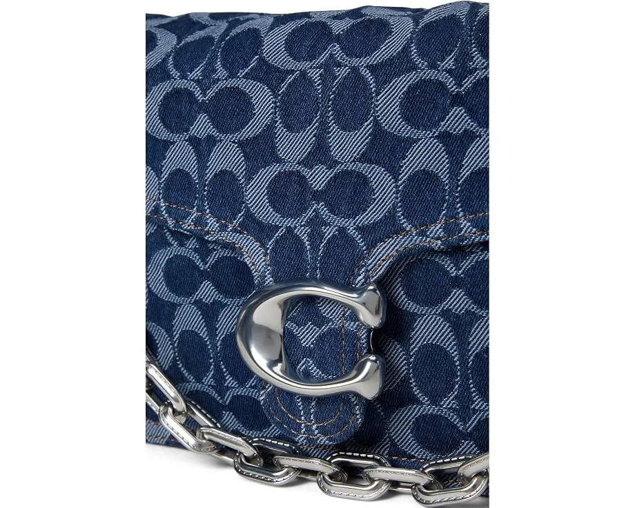 Сумка через плечо COACH Chain Tabby из денима Signature