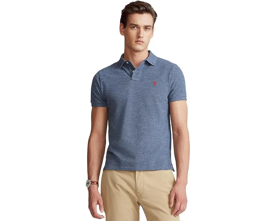 Поло Polo Ralph Lauren Custom Slim Fit с сетчатой структурой и приталенным кроем