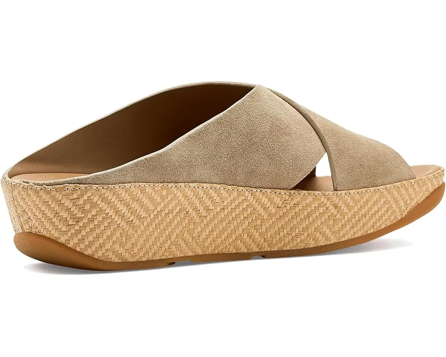 Сандалии Lulu Lux Cross Slides из замши с платформой от FitFlop