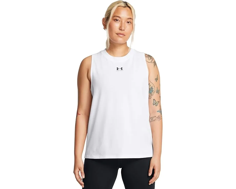 Майка Under Armour Rival Muscle Tank с ребристым воротником и свободным кроем
