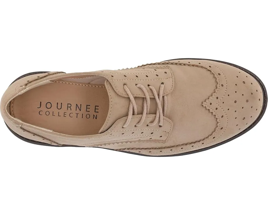 Оксфорды Claudiya с миндалевидным носком и массивным каблуком Journee Collection