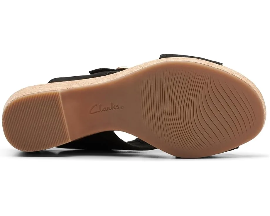 Босоножки Clarks Giselle Dove на клине с перекрещивающимися ремешками