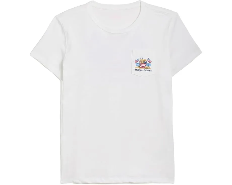 Футболка Vineyard Vines с коротким рукавом и накладным карманом для детей