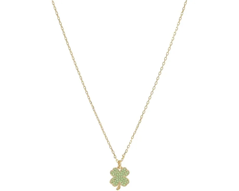 Kate Spade New York Кулон с бриллиантовой огранкой в форме клевера