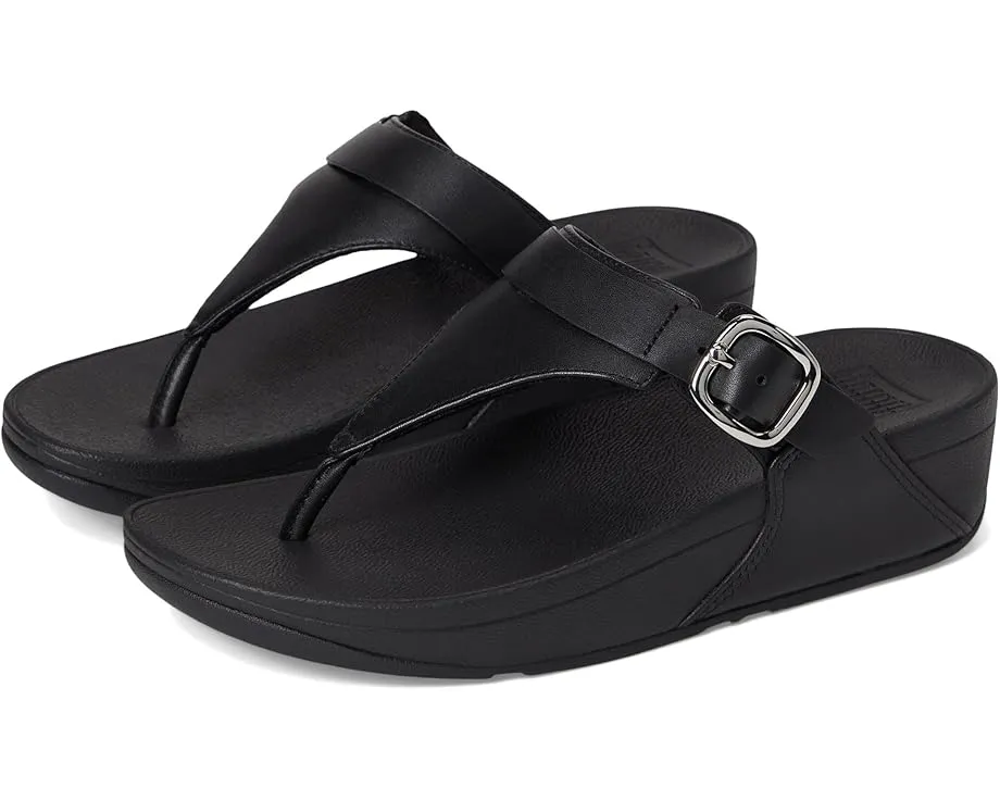 Сандалии FitFlop Lulu Adjustable Leather Toe Post с платформой и регулируемой пряжкой