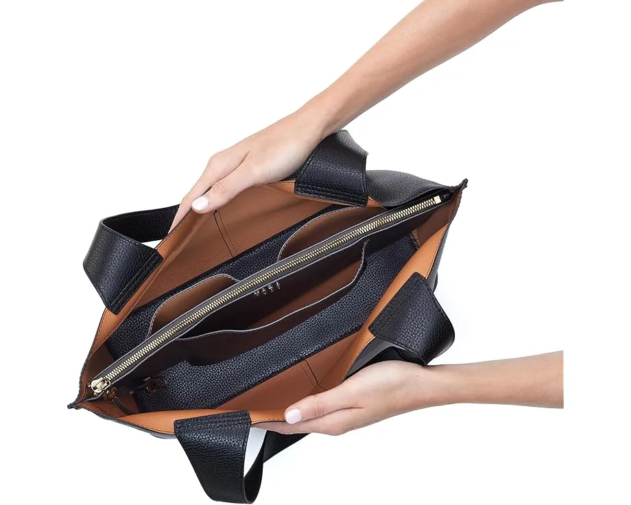 Кожаная сумка-тоут HOBO Vida с внутренними карманами и ремнем