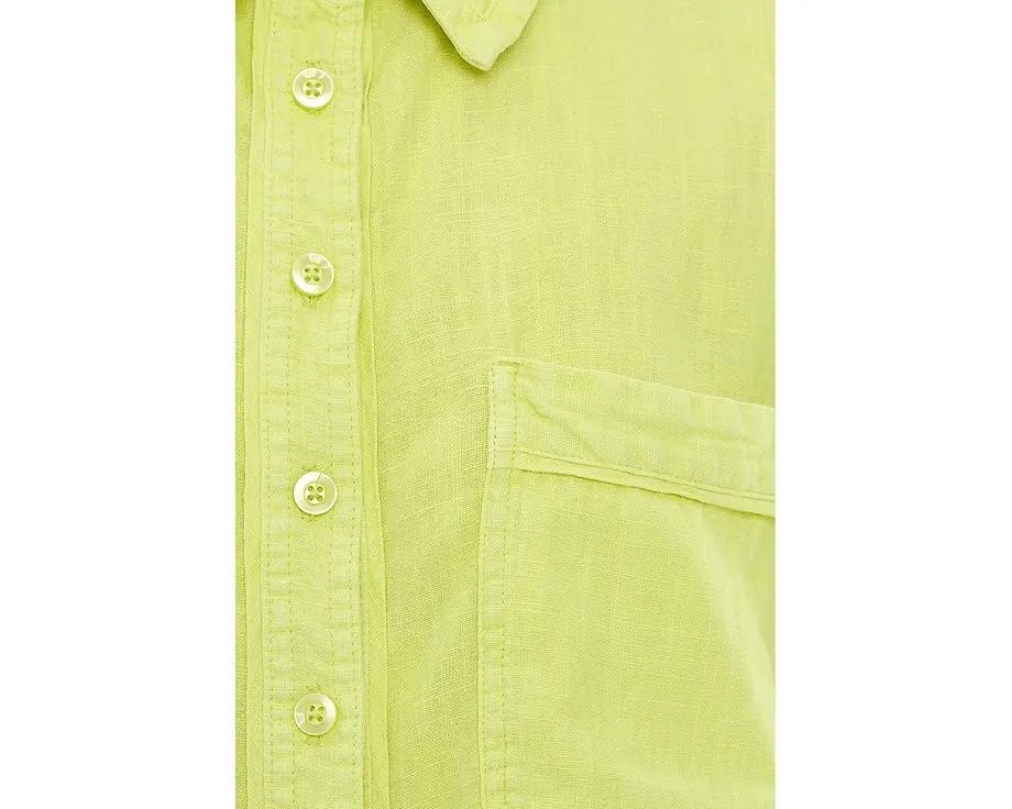 Блуза Linen Laurel Free People с корсетным силуэтом и вышивкой