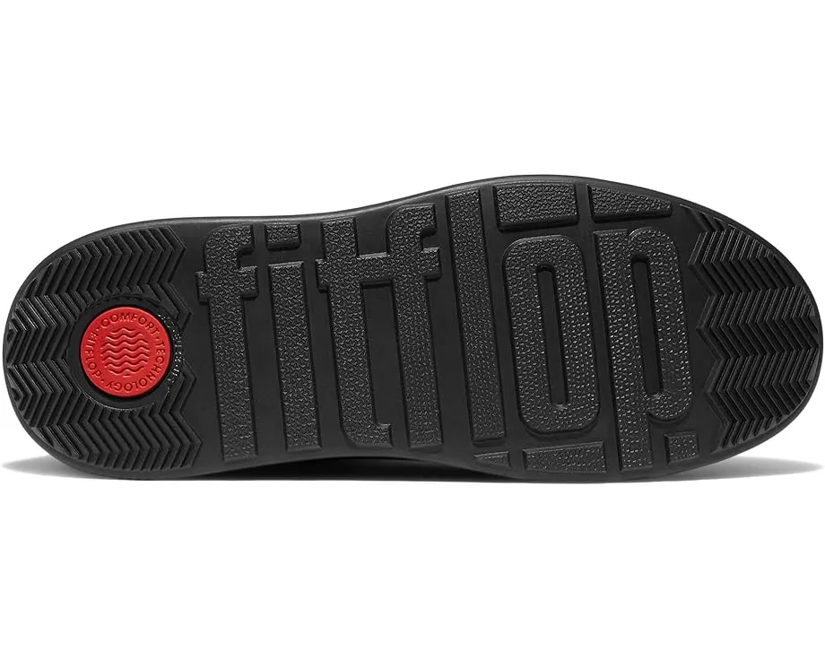 Короткие ботинки FitFlop F-Mode на платформе из кожи с узлом