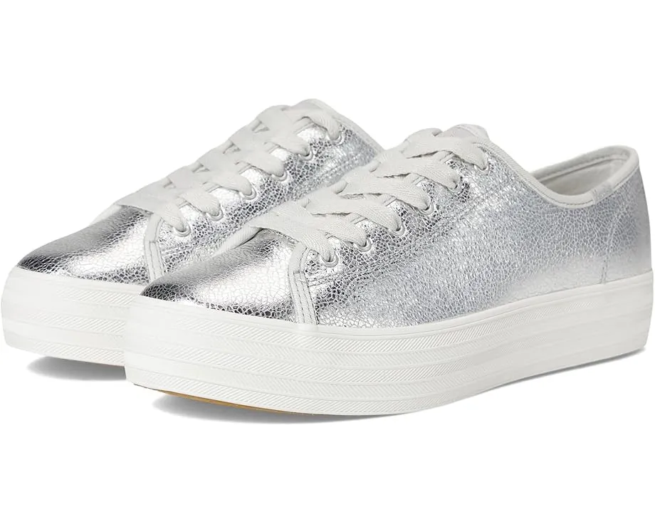 Кроссовки Keds Triple Kick Leather на платформе с кожаным верхом