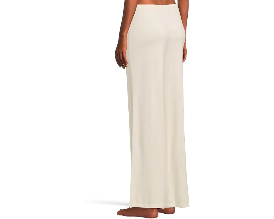 Eberjey Брюки Sweater Pants из смесовой ткани с широким кроем