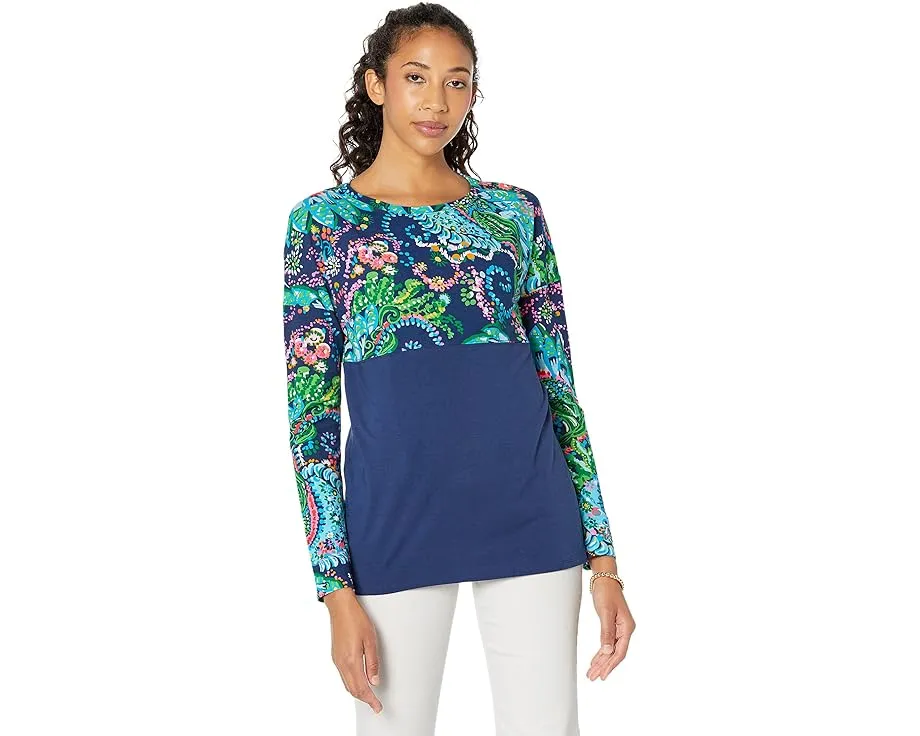 Lilly Pulitzer Finn Top с цветными блоками и принтом