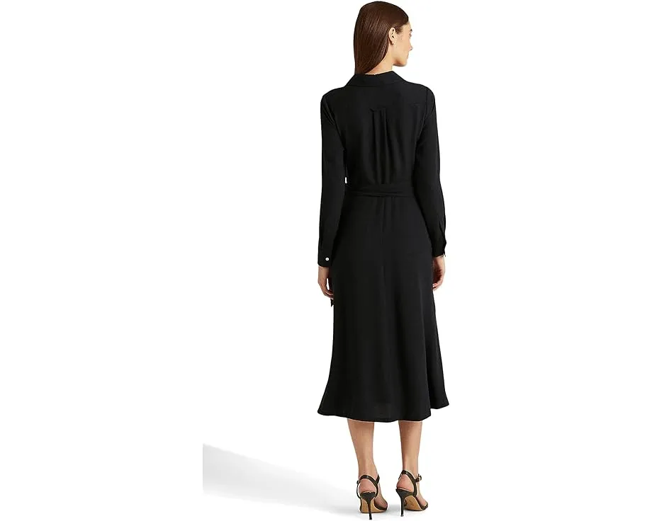 Платье Lauren Ralph Lauren с длинным рукавом и поясом на подкладке