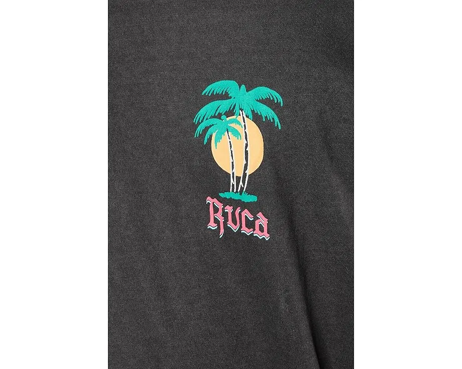 Футболка RVCA Frond Mural Short Sleeve с тропическим принтом и винтажным кроем