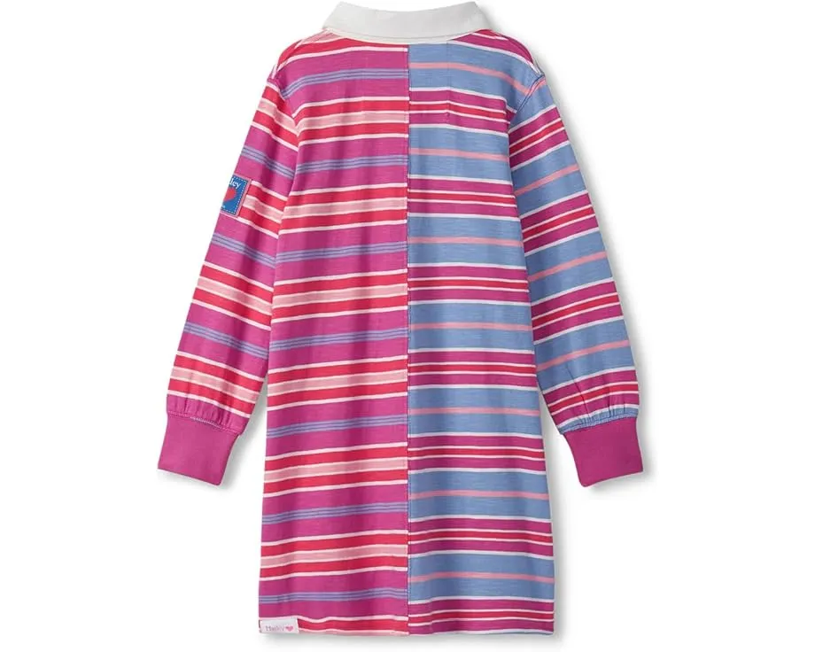 Платье-поло Hatley Kids с длинными рукавами и воротником