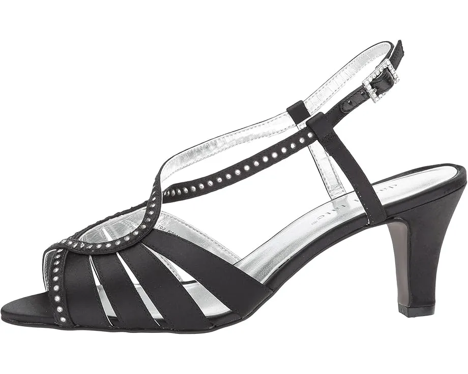 Сандалии Whisper на регулируемой шлейке с открытым носком и стразами David Tate