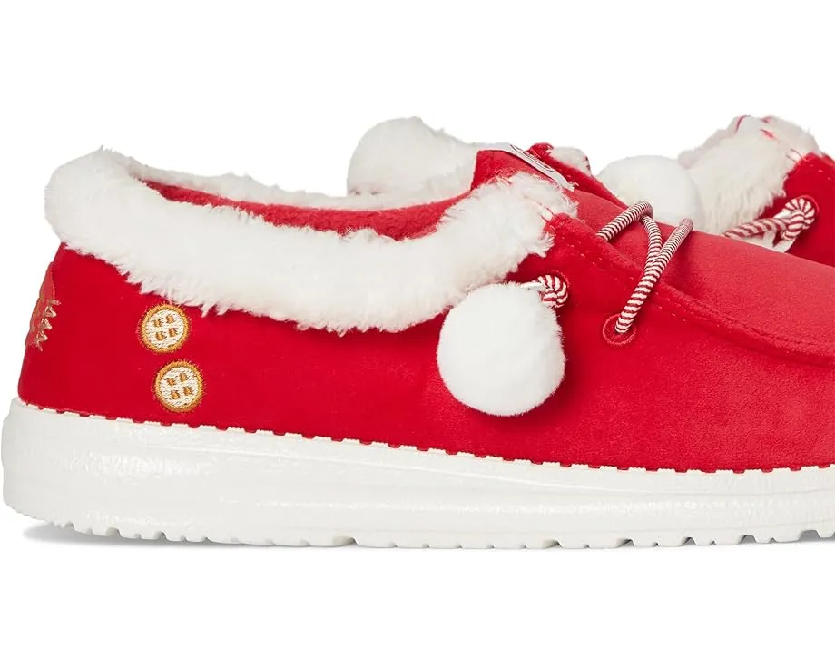 Кроссовки Hey Dude Wendy Mrs Claus слип-он с эластичными шнурками и округлым носком