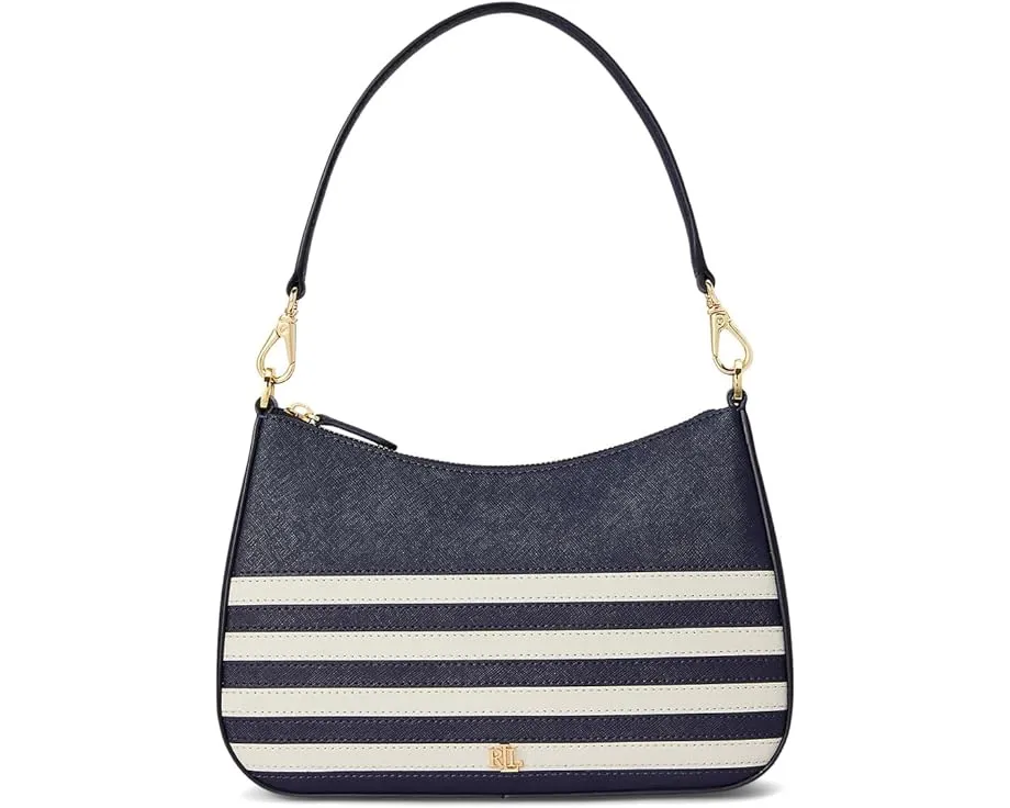 Сумка Danni среднего размера из полосатой кожи от Lauren Ralph Lauren
