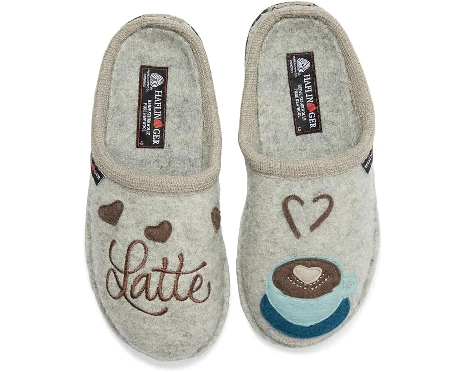 Тапочки Haflinger Latte из вареной шерсти с терморегуляцией