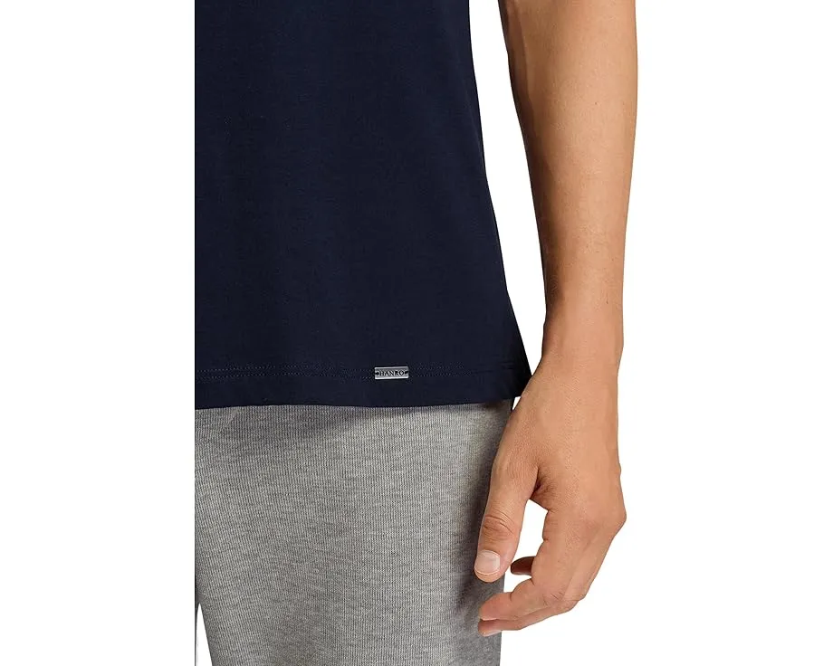 Футболка Hanro Living с коротким рукавом и круглым вырезом из мягкого хлопка