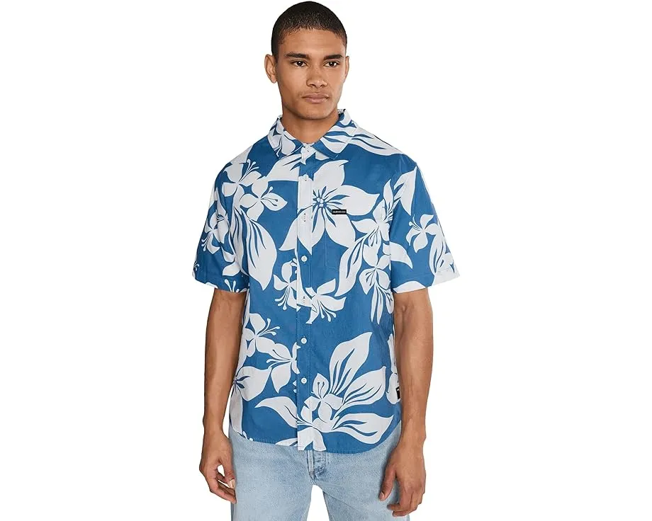 Quiksilver Рубашка Kailua Classic Woven с цветочным принтом из хлопкового поплина