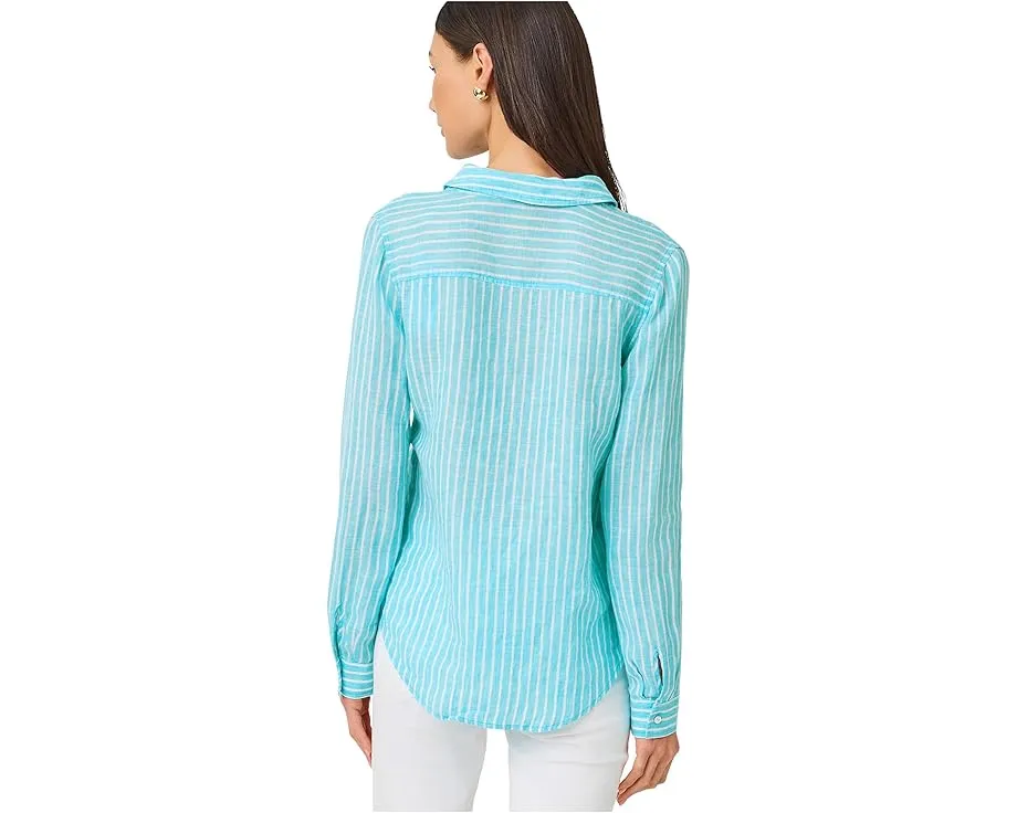 Рубашка Lilly Pulitzer Sea View из льна с длинными рукавами