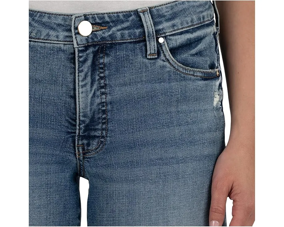 Широкие джинсы KUT from the Kloth Meg с высокой посадкой и подвернутым низом