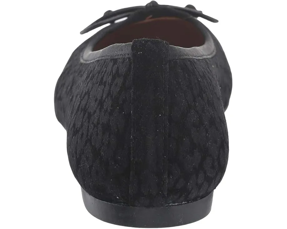 Балетки French Sole Nicky Hilton Paris с бантом и принтом под кожу рептилии