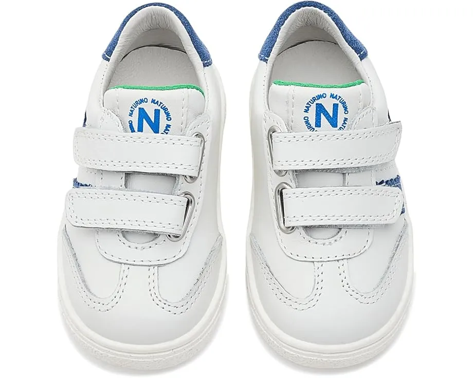 Кроссовки Naturino Marves Low Vl с кожаным верхом и двойной застежкой липучкой