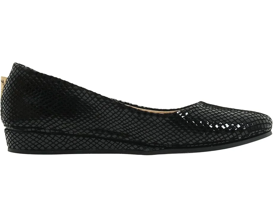 Балетки French Sole Zeppa с принтом под змею и скрытым клином