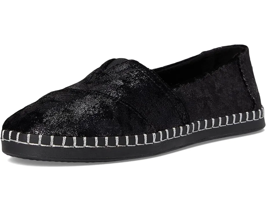 Тапочки TOMS Alpargata Leather Wrap с клетчатым верхом и искусственным мехом