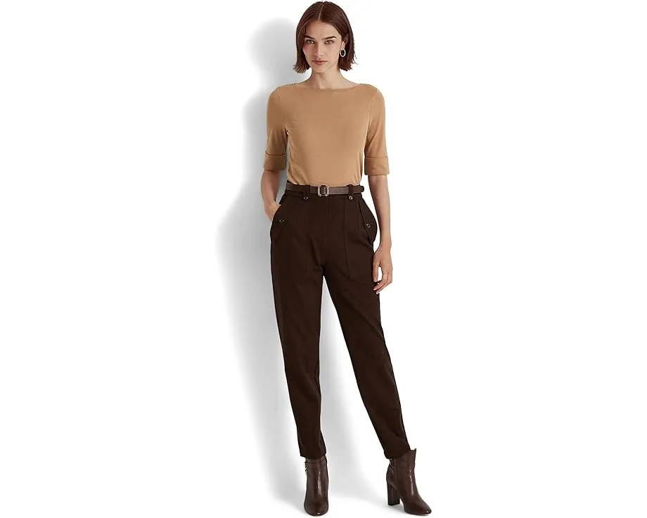 Футболка с лодочкой из стрейч-хлопка Lauren Ralph Lauren