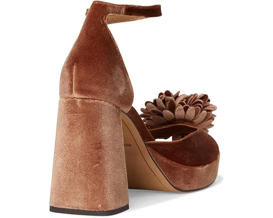 Босоножки Perel на платформе от Dolce Vita с велюровым верхом и помпоном