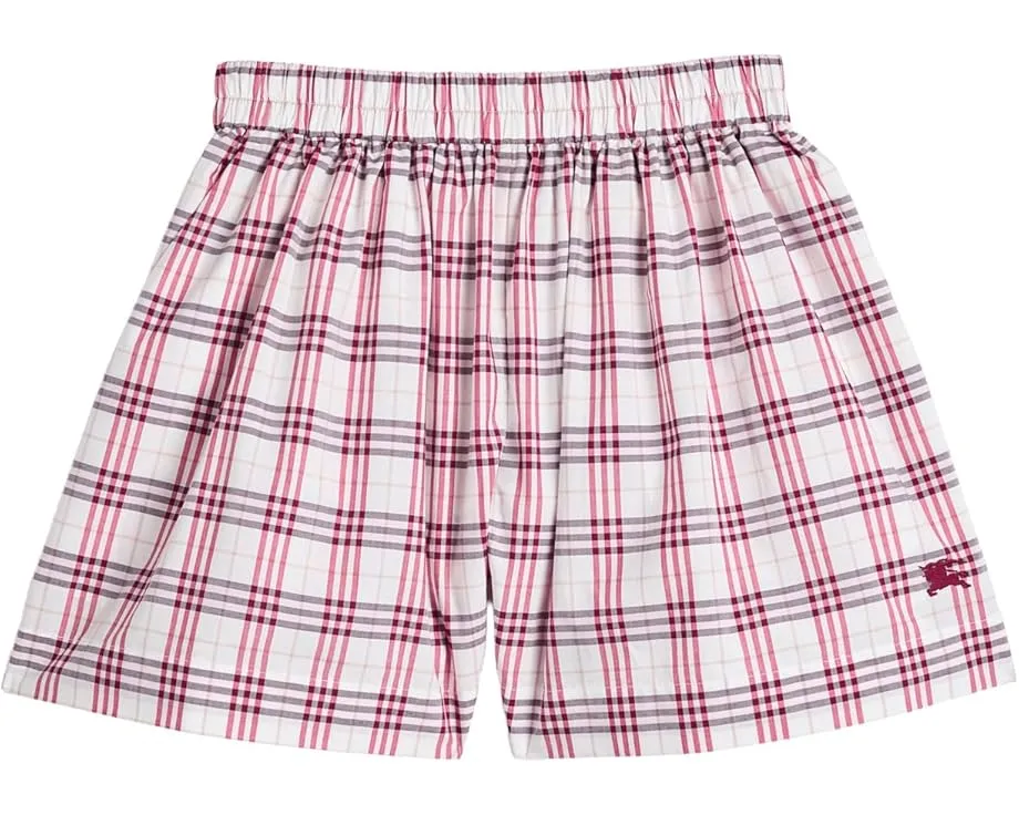 Burberry Kids Шорты Marcy с клетчатым принтом и шнурком